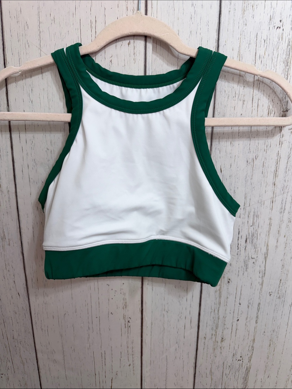 Will White and Green Sports Bra